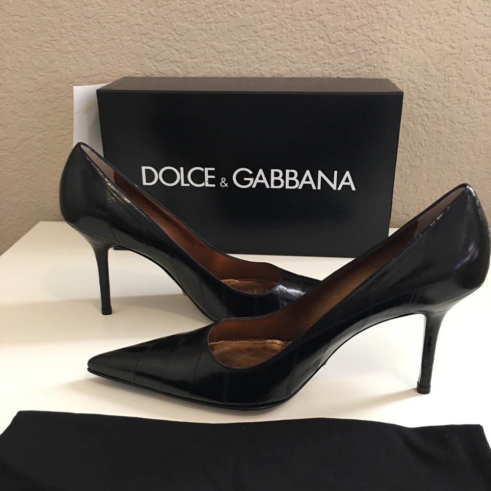 Dolce and Gabbana Eel Skin Heels